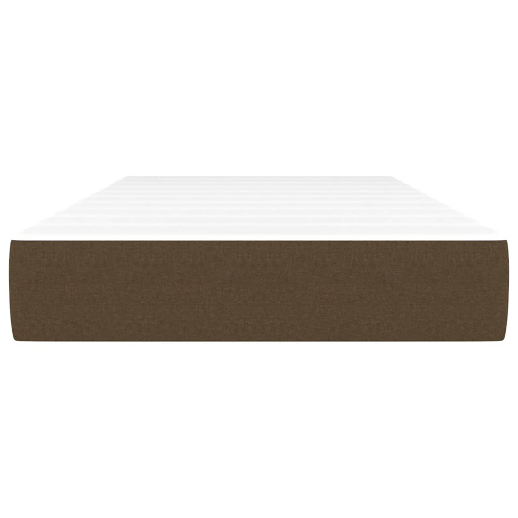 Pocketresårmadrass mörkbrun 90x190x20 cm tyg