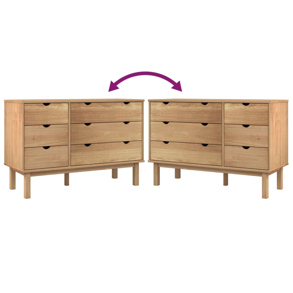 Byrå OTTA 111x43x73,5 cm massiv furu