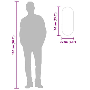 Väggspegel guld 60x25 cm oval