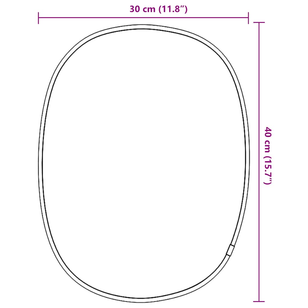 Väggspegel guld 40x30 cm
