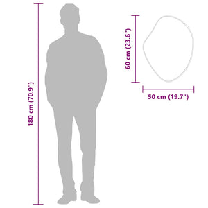 Väggspegel silver 60x50 cm