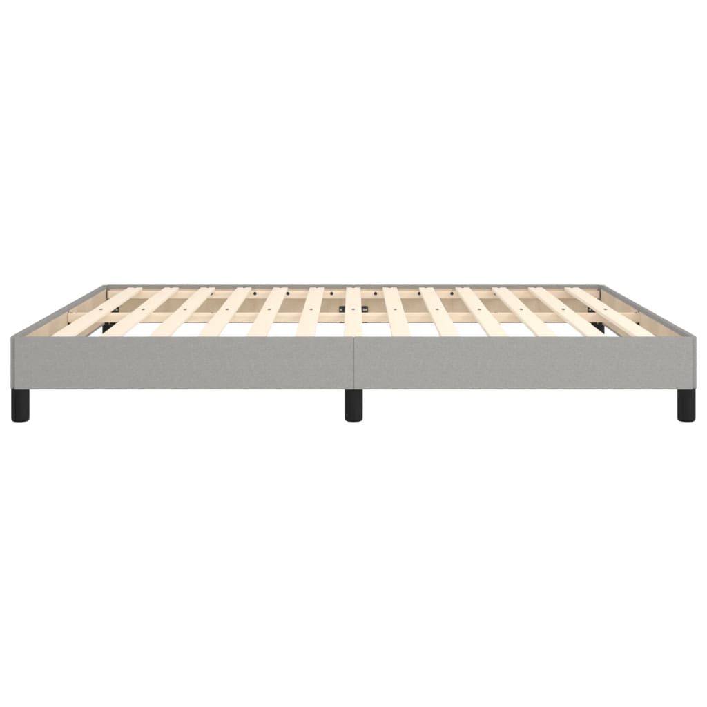 Sängram utan madrass ljusgrå 180x200 cm tyg