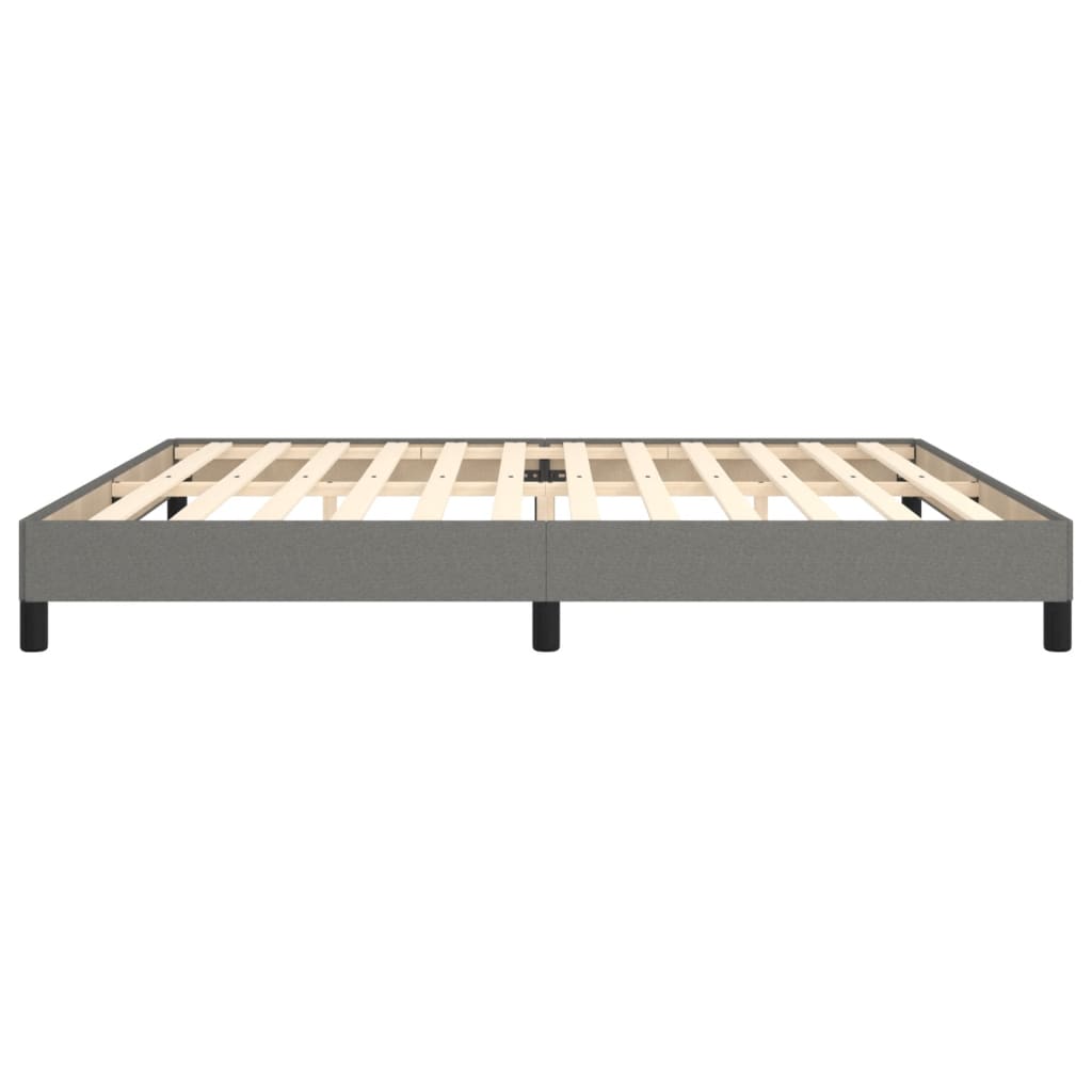 Sängram utan madrass mörkgrå 200x200 cm tyg