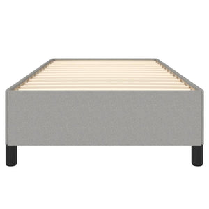 Sängram utan madrass ljusgrå 90x200 cm tyg