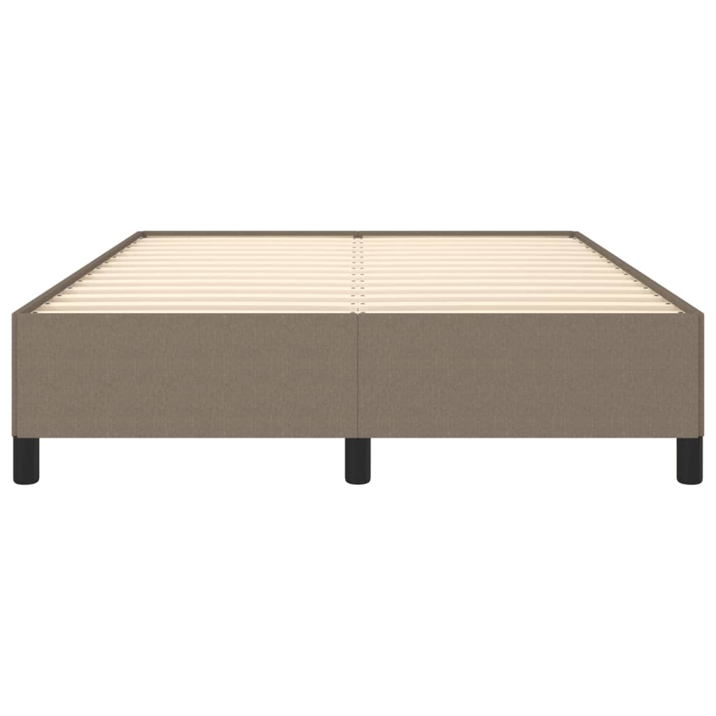 Sängram utan madrass taupe 140x190 cm tyg