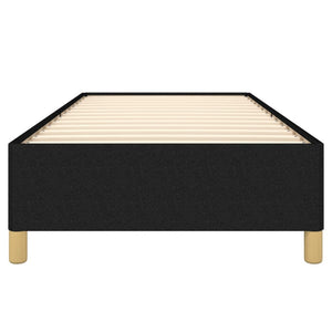 Sängram utan madrass svart 90x200 cm tyg