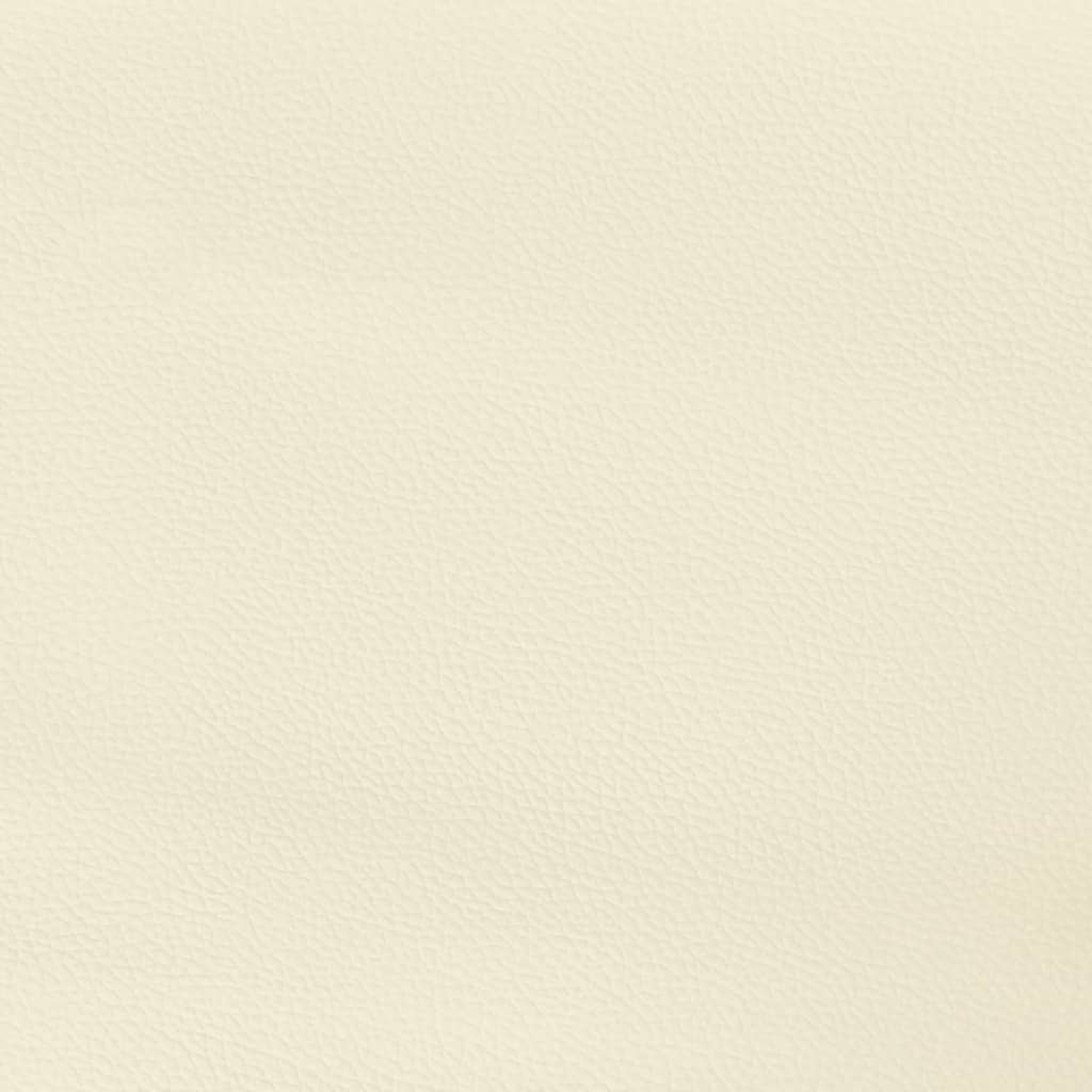 Sängram gräddvit 140x190 cm konstläder