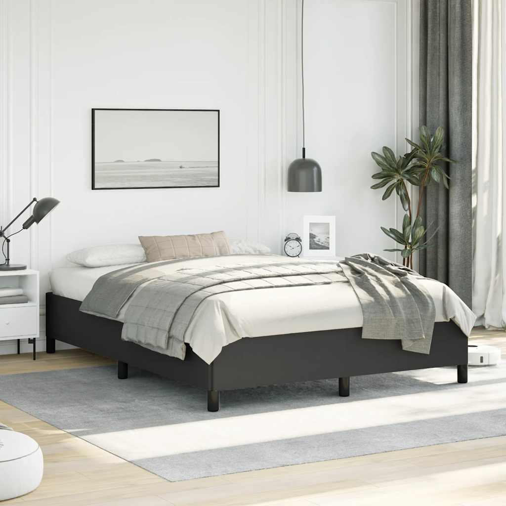 Sängram utan madrass svart 152x203 cm queen size konstläder