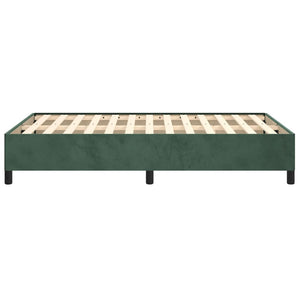 Sängram utan madrass mörkgrön 120x200 cm sammet
