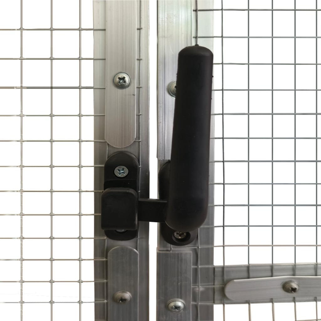 Fågelvoljär silver 179x100x185 cm aluminium