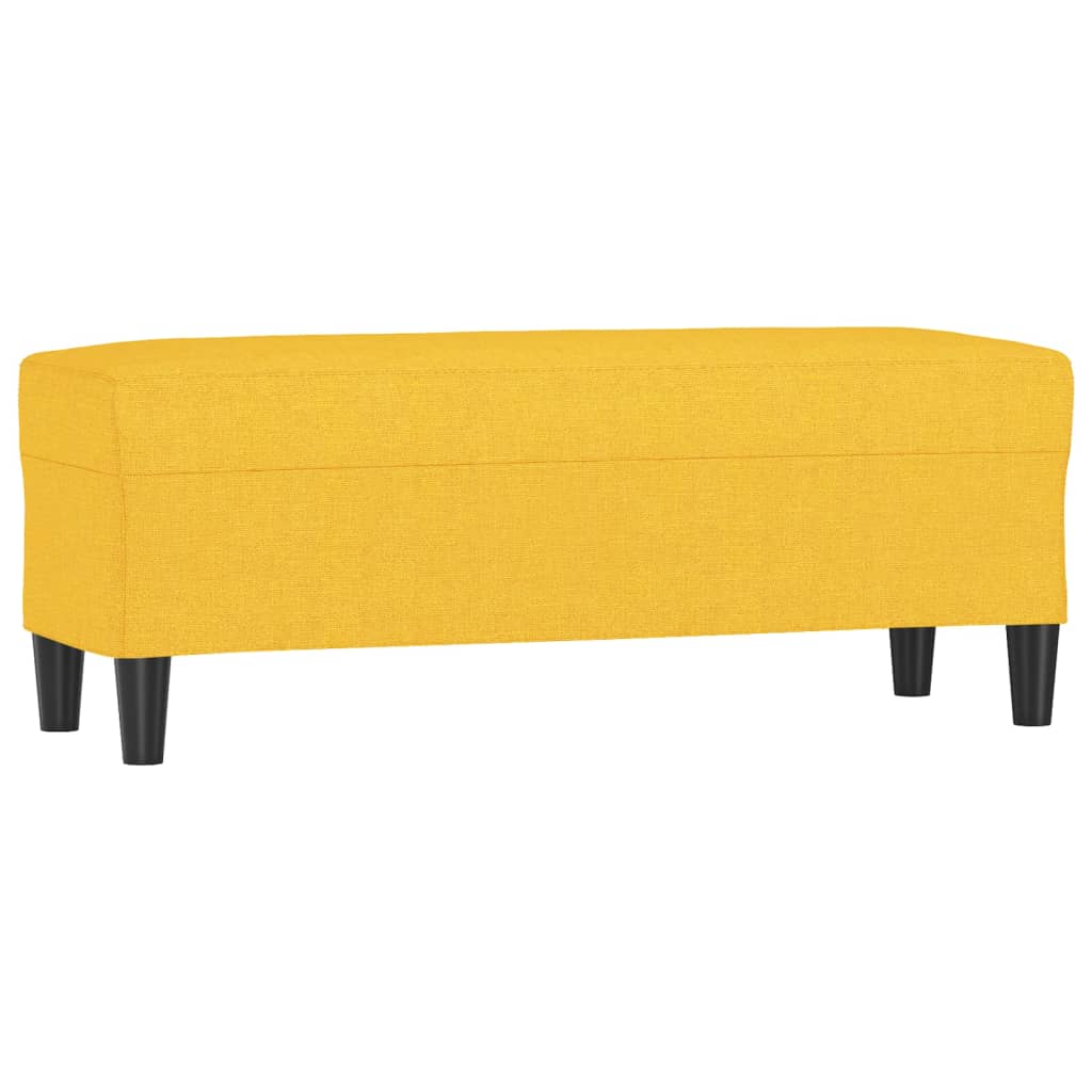 Bänk ljusgul 100x35x41 cm tyg