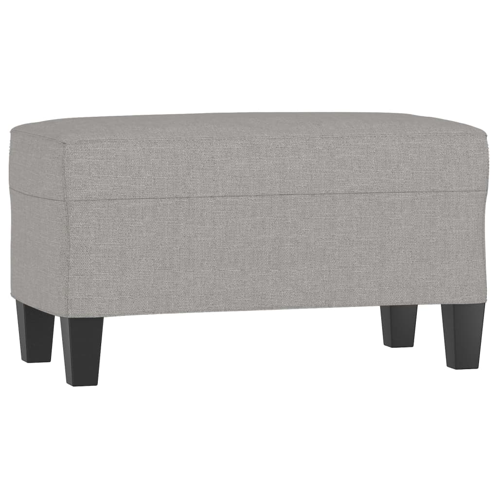 Bänk ljusgrå 70x35x41 cm tyg