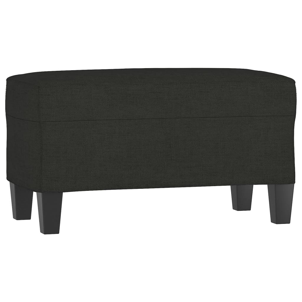 Bänk svart 70x35x41 cm tyg
