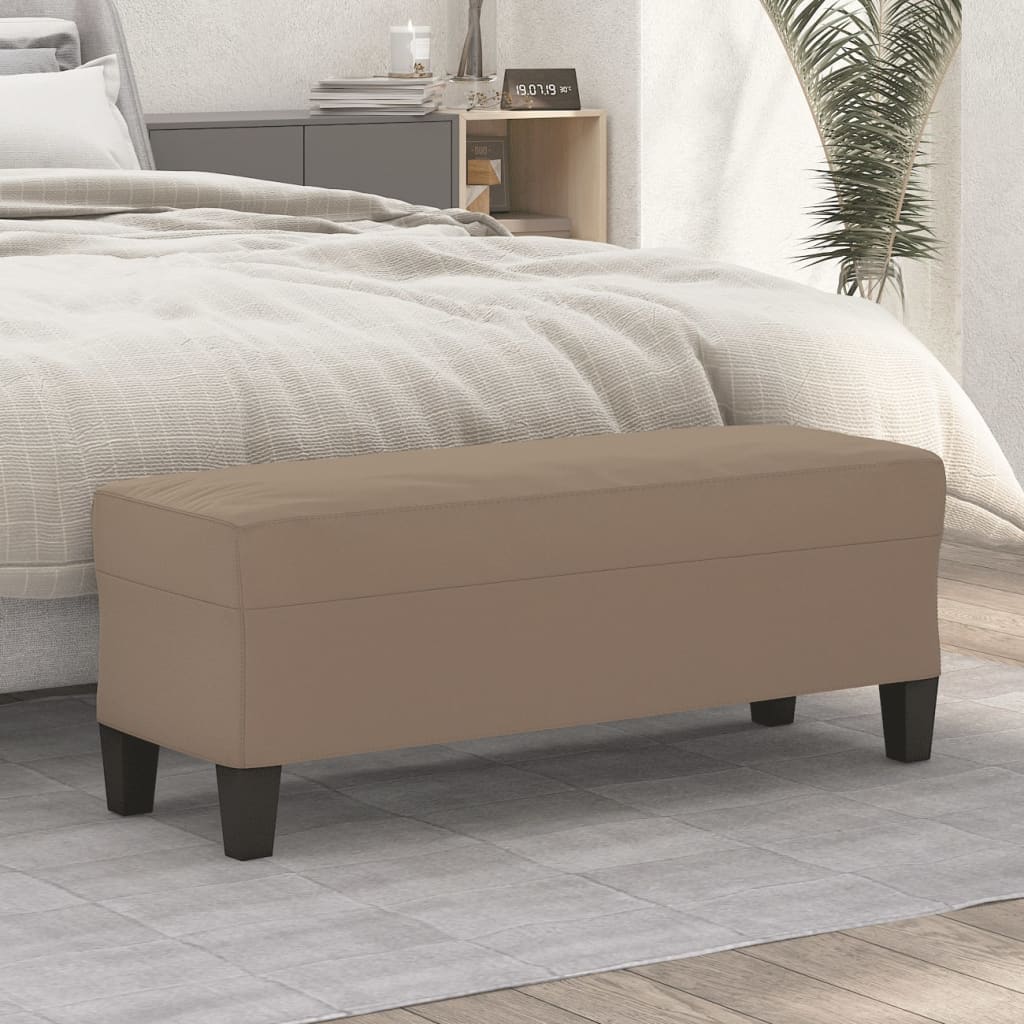 Bänk Taupe 100x35x41 cm mikrofibertyg