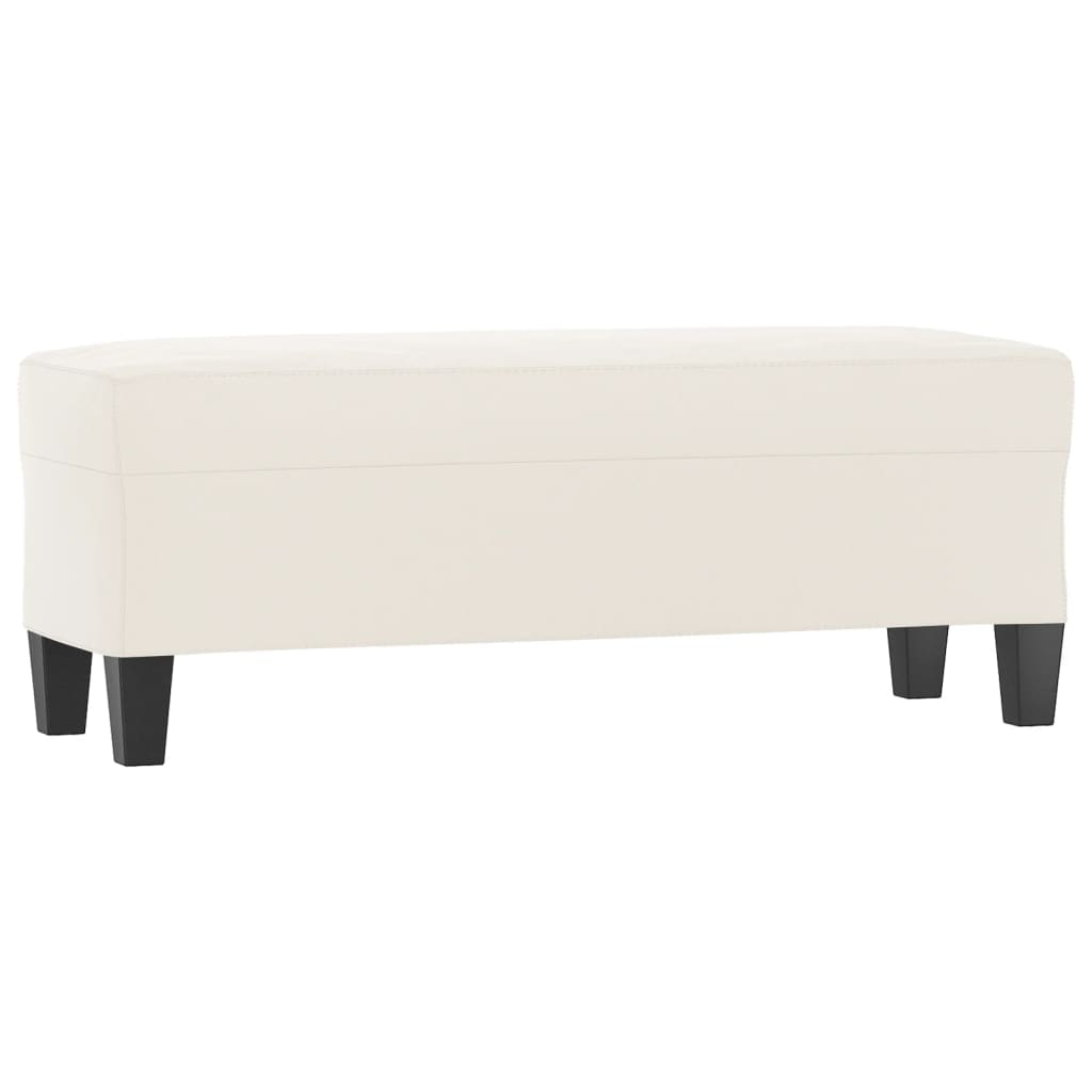 Bänk Beige 100x35x41 cm mikrofibertyg