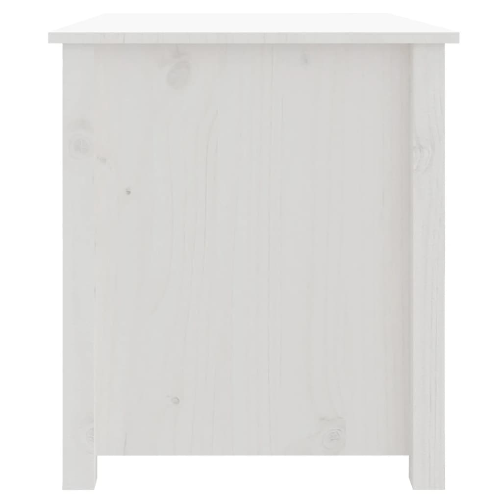 Soffbord vit 71x49x55 cm massiv furu