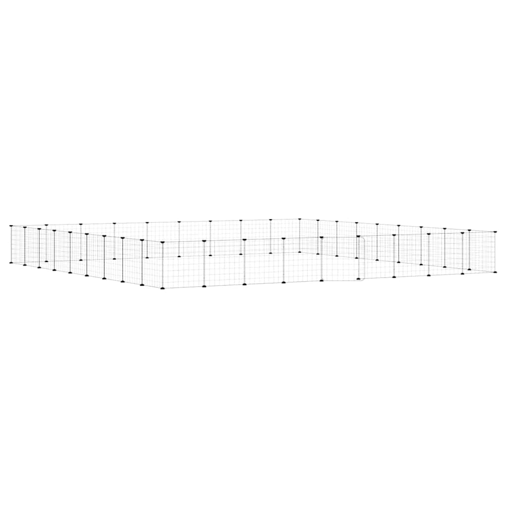Hundgård svart 36 paneler 315x315x35 cm stål