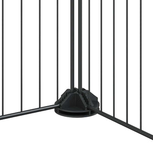 Husdjursbur svart 8 paneler 35x35 cm stål