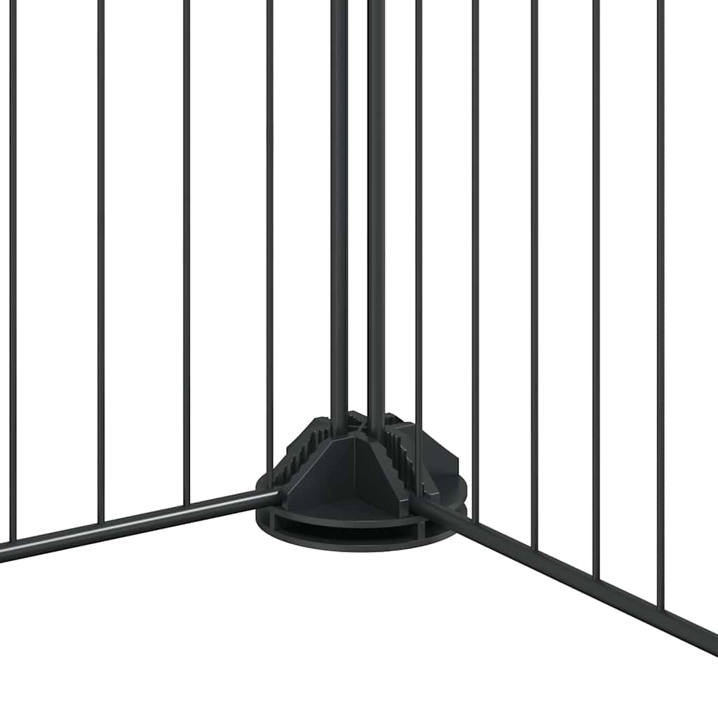 Husdjursbur svart 12 paneler 35x35 cm stål