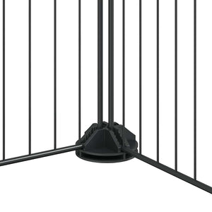 Husdjursbur svart 12 paneler 35x35 cm stål