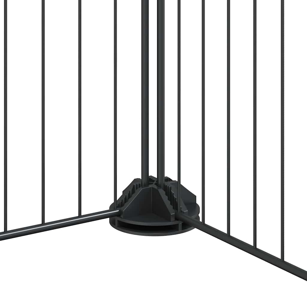 Hundgård svart 28 paneler 35x35 cm stål