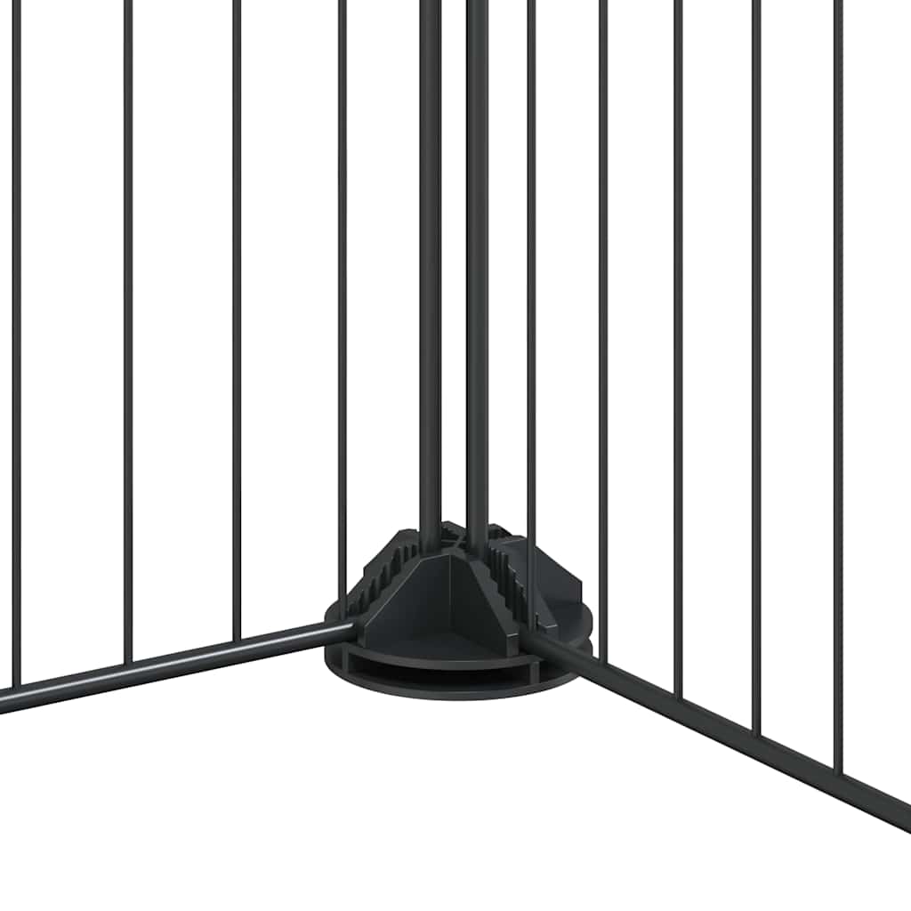 Hundgård svart 36 paneler 35x35 cm stål
