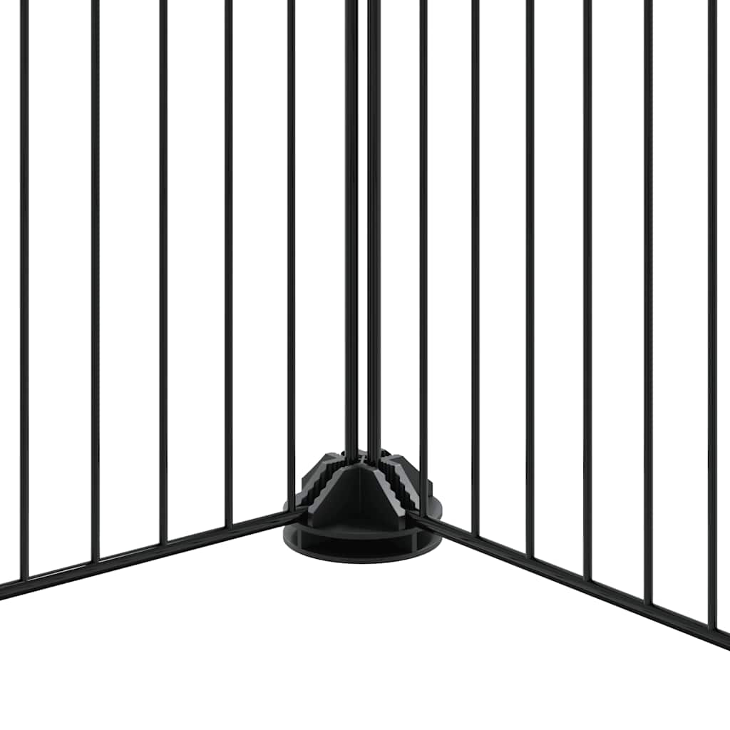 Hundgård svart 20 paneler 35x35 cm stål