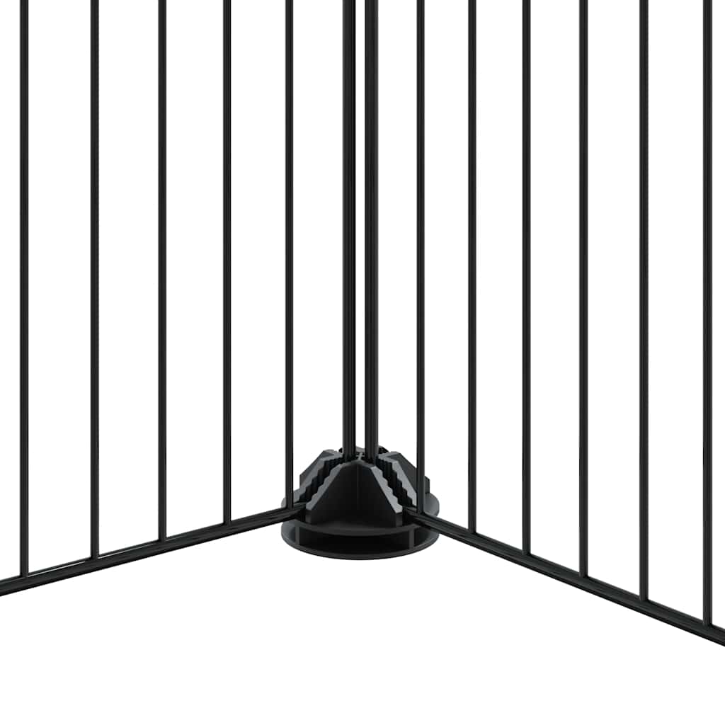 Hundgård svart 36 paneler 35x35 cm stål