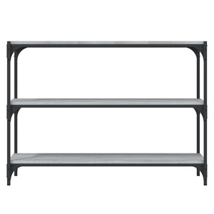 Bokhylla grå sonoma 100x33x70,5 cm konstruerat trä och stål