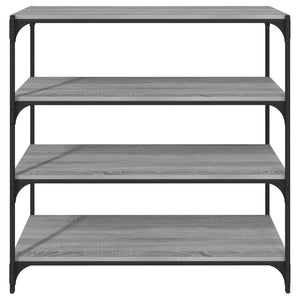 Bokhylla grå sonoma 100x33x100 cm konstruerat trä och stål