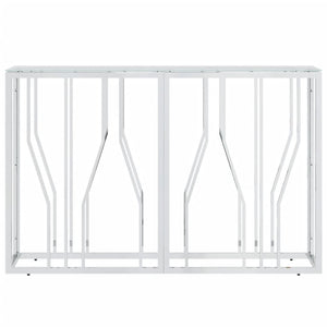 Avlastningsbord 110x30x70 cm rostfritt stål och glas