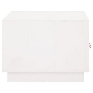 Soffbord vit 80x50x35 cm massiv furu
