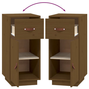 Skänk honungsbrun 34x40x75 cm massiv furu