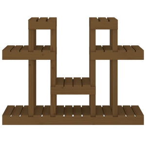 Växtställ honungsbrun 104,5x25x77,5 cm massiv furu