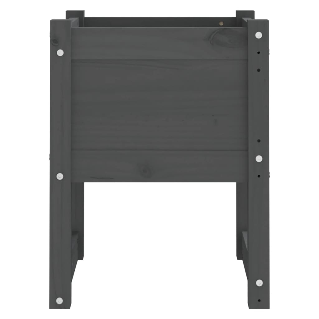 Odlingslåda grå 40x40x52,5 cm massiv furu