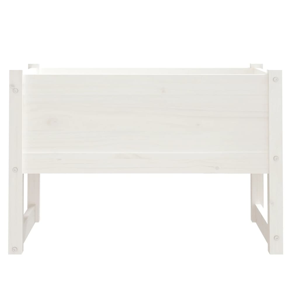 Odlingslåda vit 78x40x52 cm massiv furu