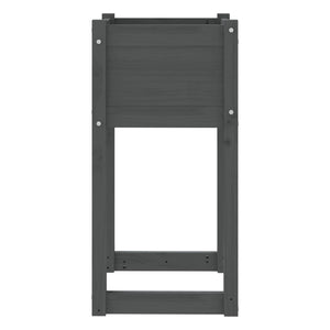 Odlingslådor 2 st grå 40x40x81 cm massiv furu