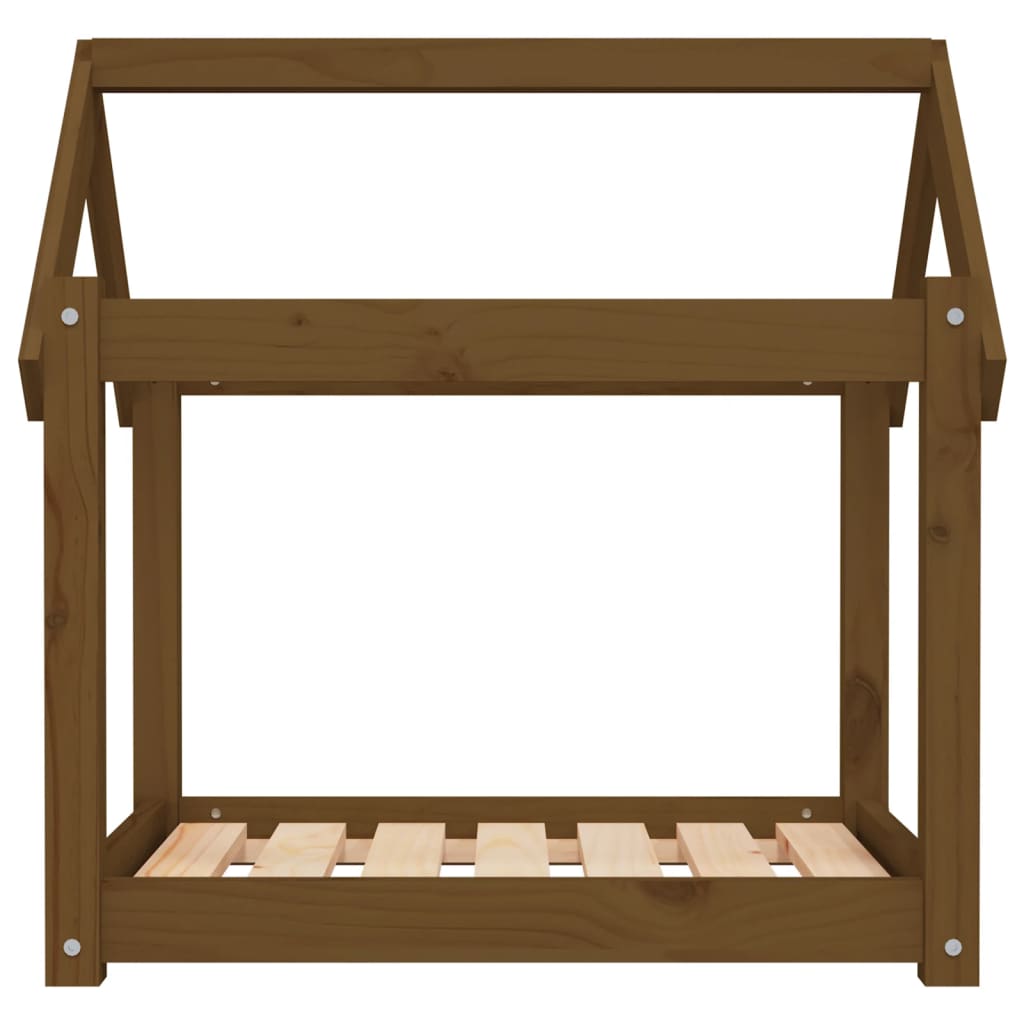 Hundbädd honungsbrun 71x55x70 massiv furu