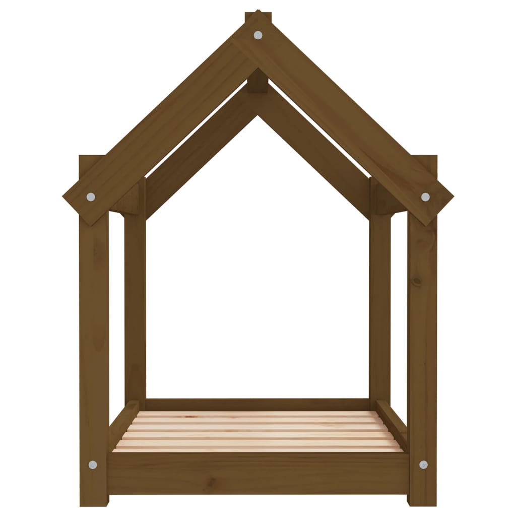 Hundbädd honungsbrun 71x55x70 massiv furu