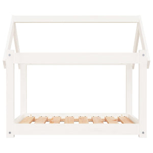 Hundbädd vit 81x60x70 cm massiv furu