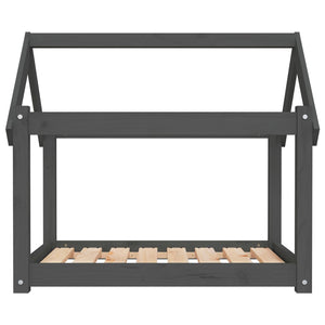 Hundbädd grå 81x60x70 cm massiv furu