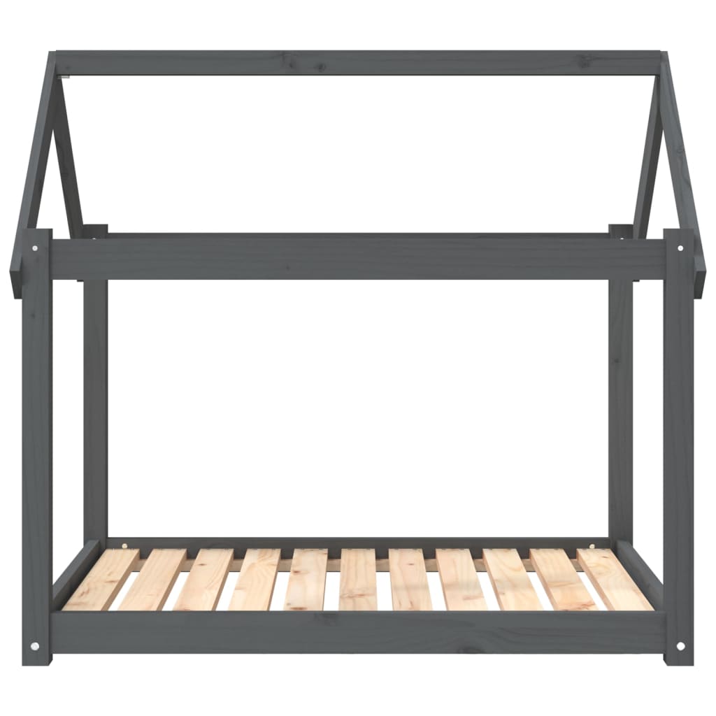 Hundbädd grå 101x70x90 cm massiv furu