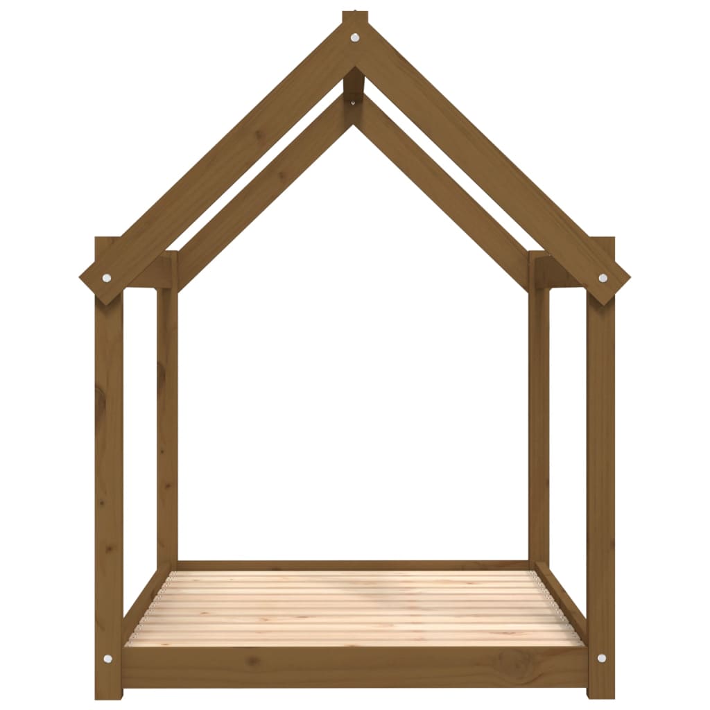 Hundbädd honungsbrun 111x80x100 massiv furu