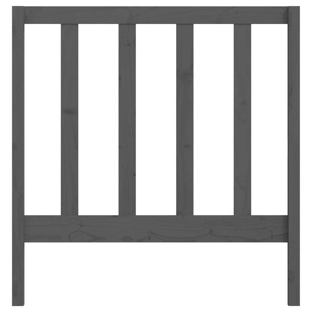 Sänggavel Grå 95x4x100 cm massiv furu