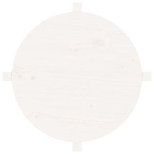 Soffbord vit Ø 62,5x45cm massiv furu