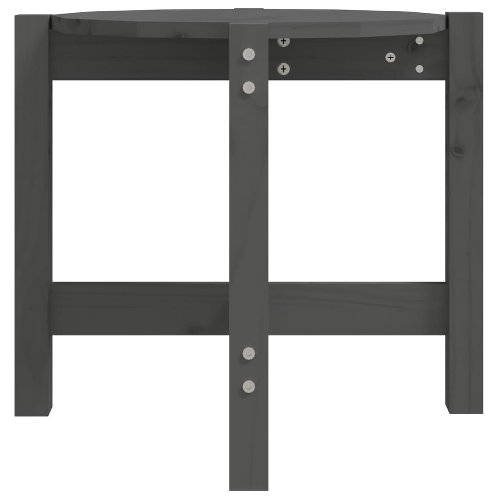 Soffbord grå Ø 52,5x45 cm massivt furu