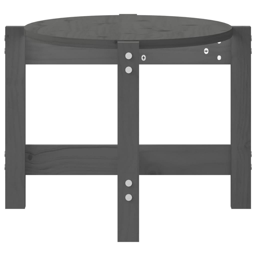 Soffbord grå 87x48x35 cm massiv furu