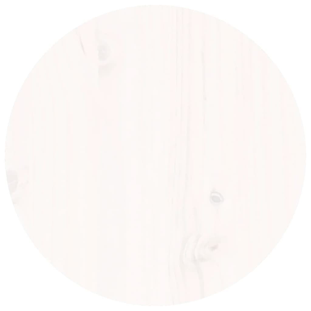 Soffbord vit Ø 35x35 cm massiv furu