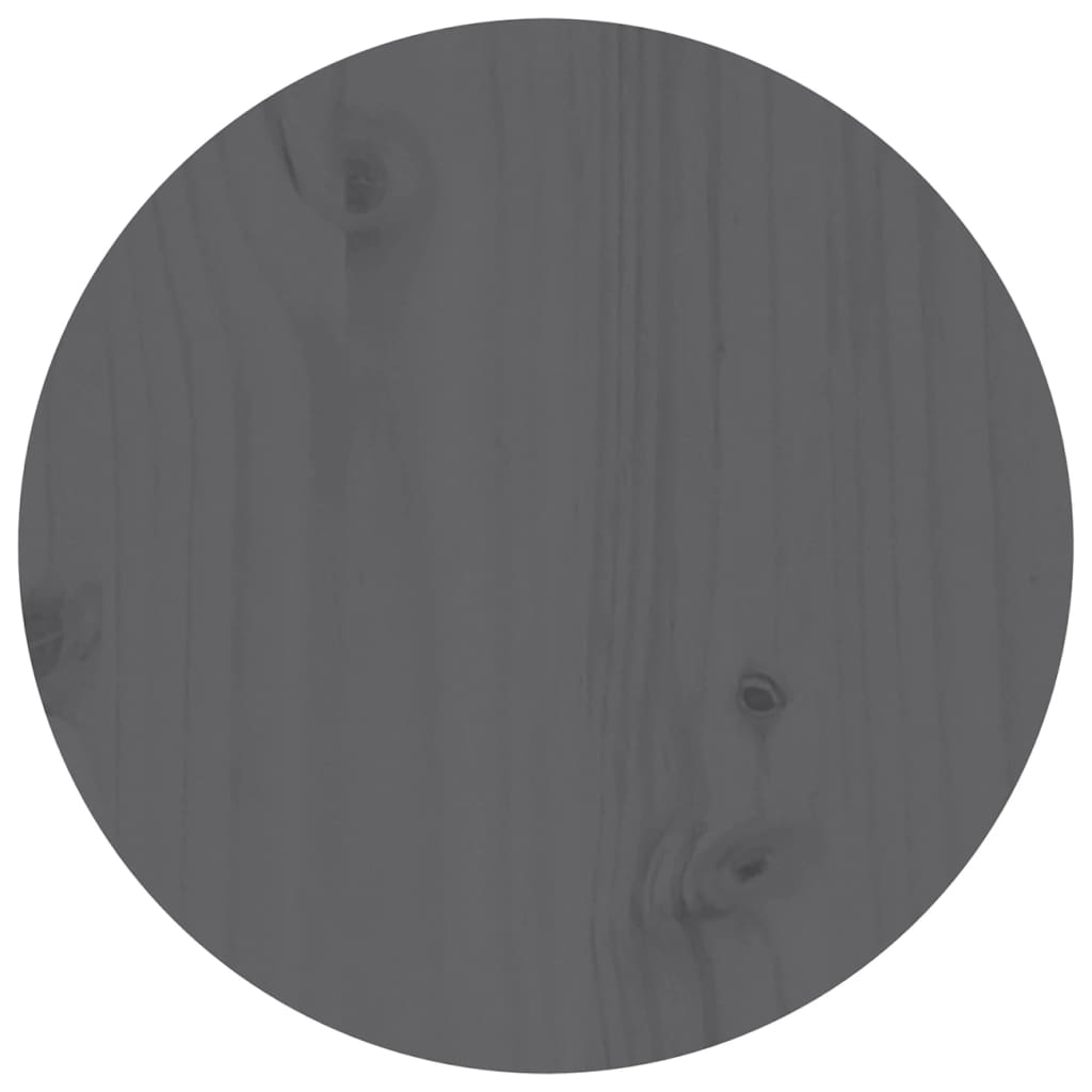 Soffbord grå Ø 35x35 cm massivt furu