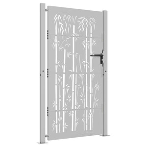 Trädgårdsgrind 100x200 cm cortenstål bambudesign